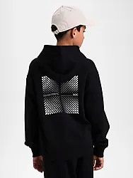 J VARSITY SWEAT HOOD - BLACK Model01 Small1x1