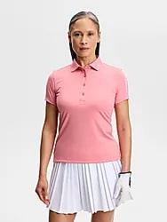 W TOUR TECH POLO - FLAMINGO PLUME Model01 Small1x1