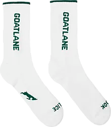 SIGNATURE SOCKS - WHITE/GREEN Standard Small1x1