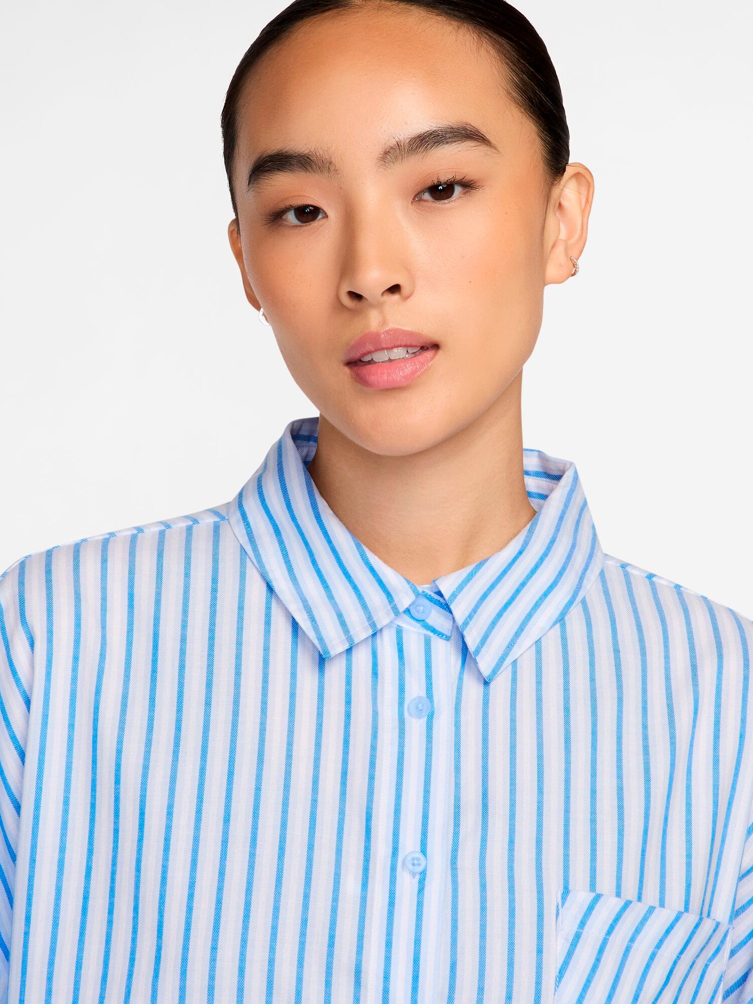 NIKE, W CHILL POPLIN STRIPE SS