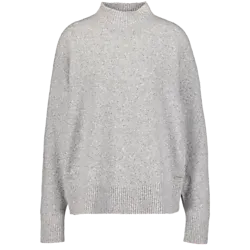 Meru Knitted Sweater, stickad tröja, dam - Grey Melange Standard Small1x1
