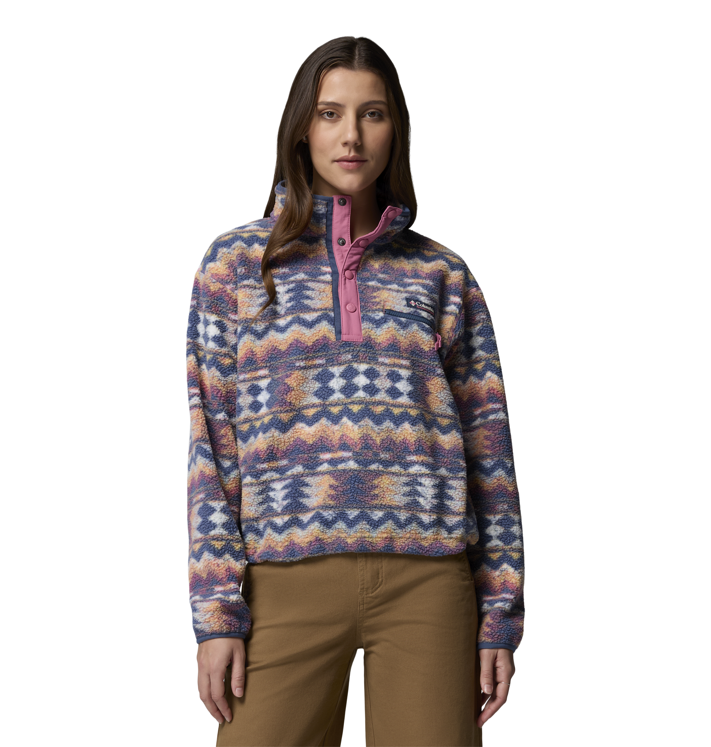 
COLUMBIA, 
W Helvetia&trade; Ii Printed Cropped Half Snap, 
Detail 1
