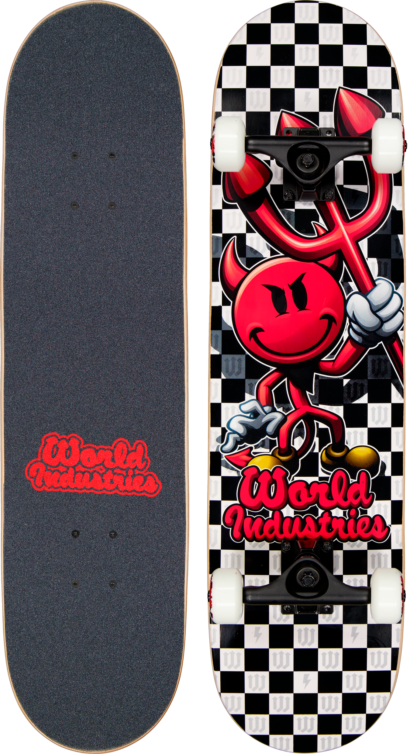 
WORLD INDUSTRIES, 
Deviman Checker U, 
Detail 1
