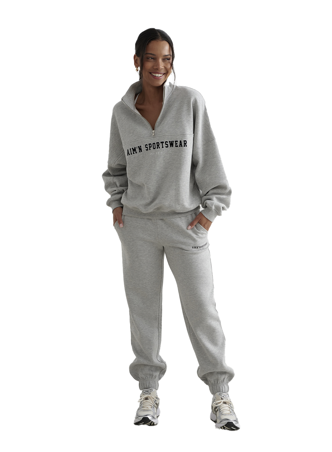 AIM&acute;N, W Varisty Sweat Half Zip