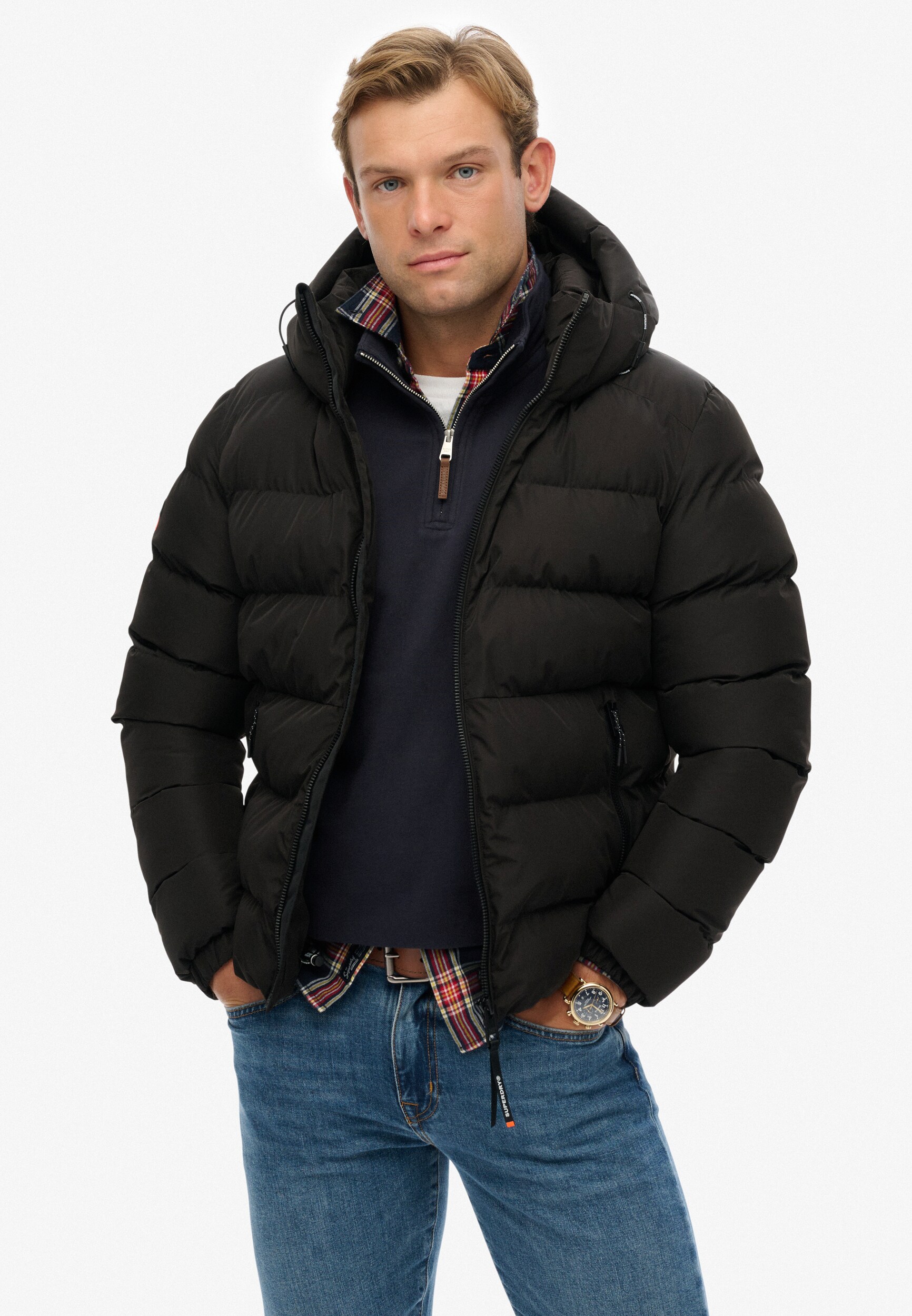 SUPERDRY, M Hood Sport Puff Jkt