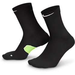 U Nike Running Midweight Crew Socks - Black Standard Small1x1
