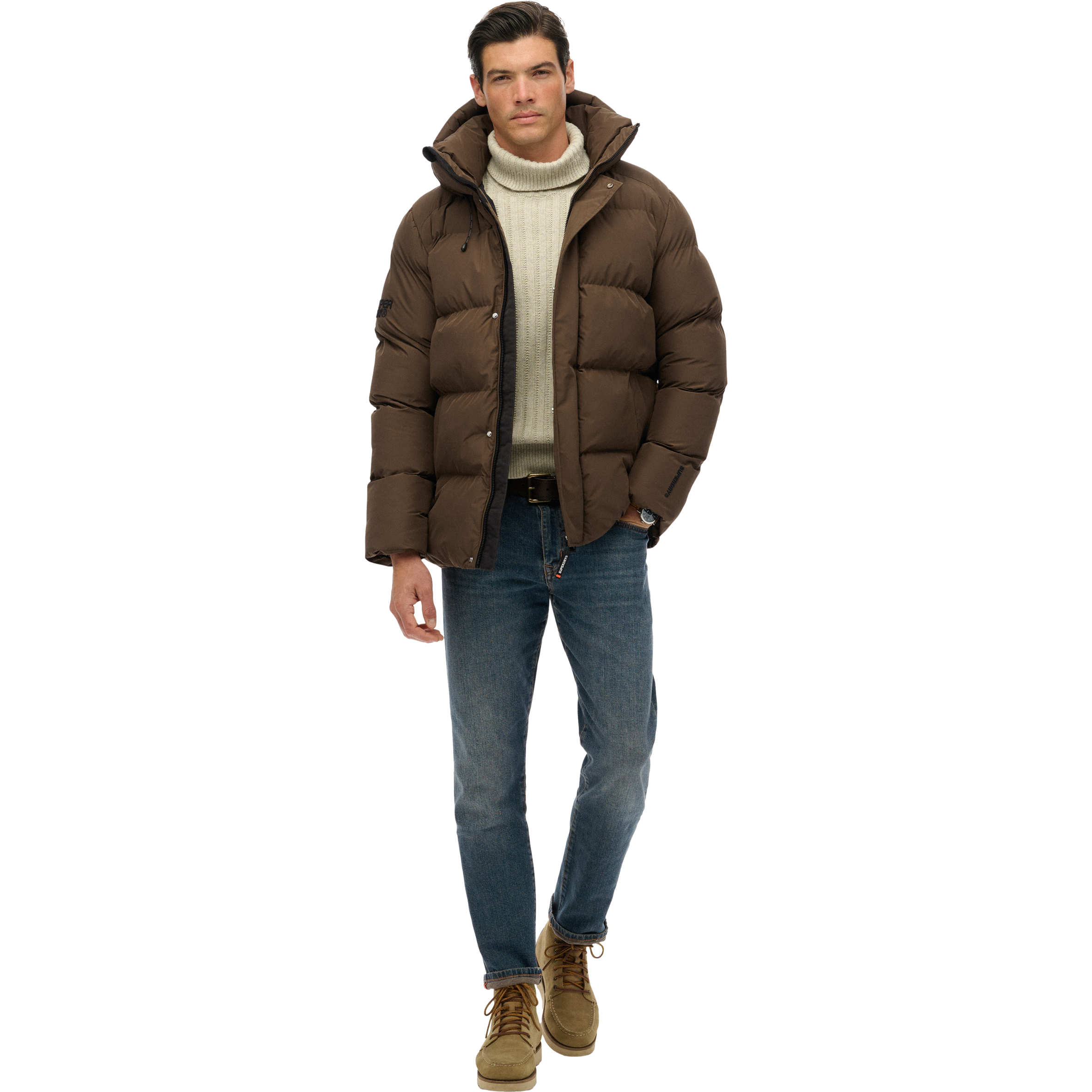 SUPERDRY, M Hooded 5 Baffle Sports Puffer