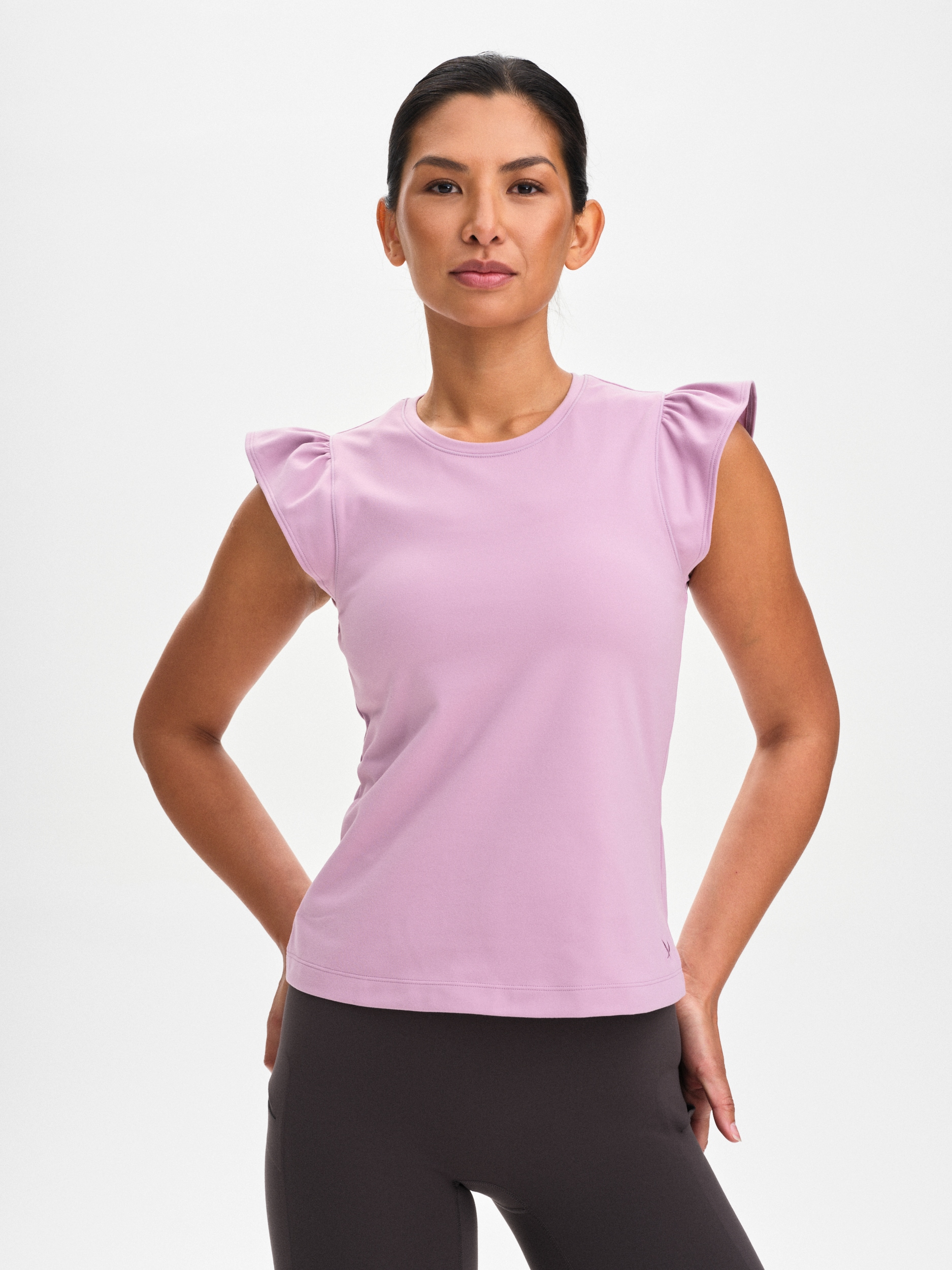 
SOC, 
W Soft Fitness Frill Top, 
Detail 1
