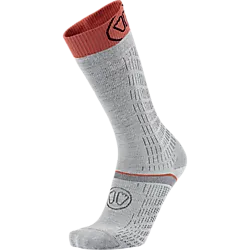 SKI MERINO PERFORMANCE SOCKS - GREY/CORAL Standard Small1x1