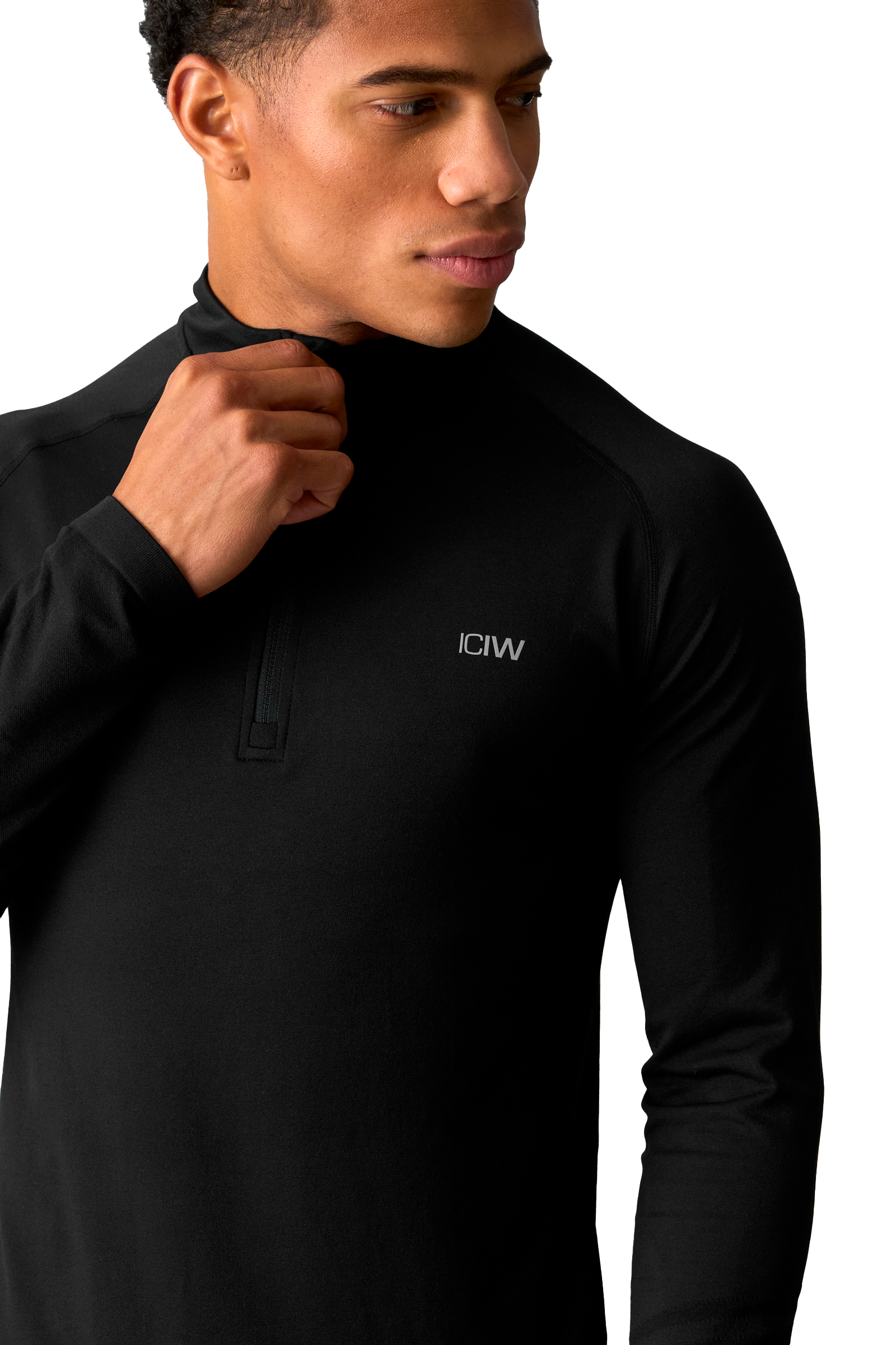 ICANIWILL, M Essential Seamless &frac14; Zip Long Sleeve