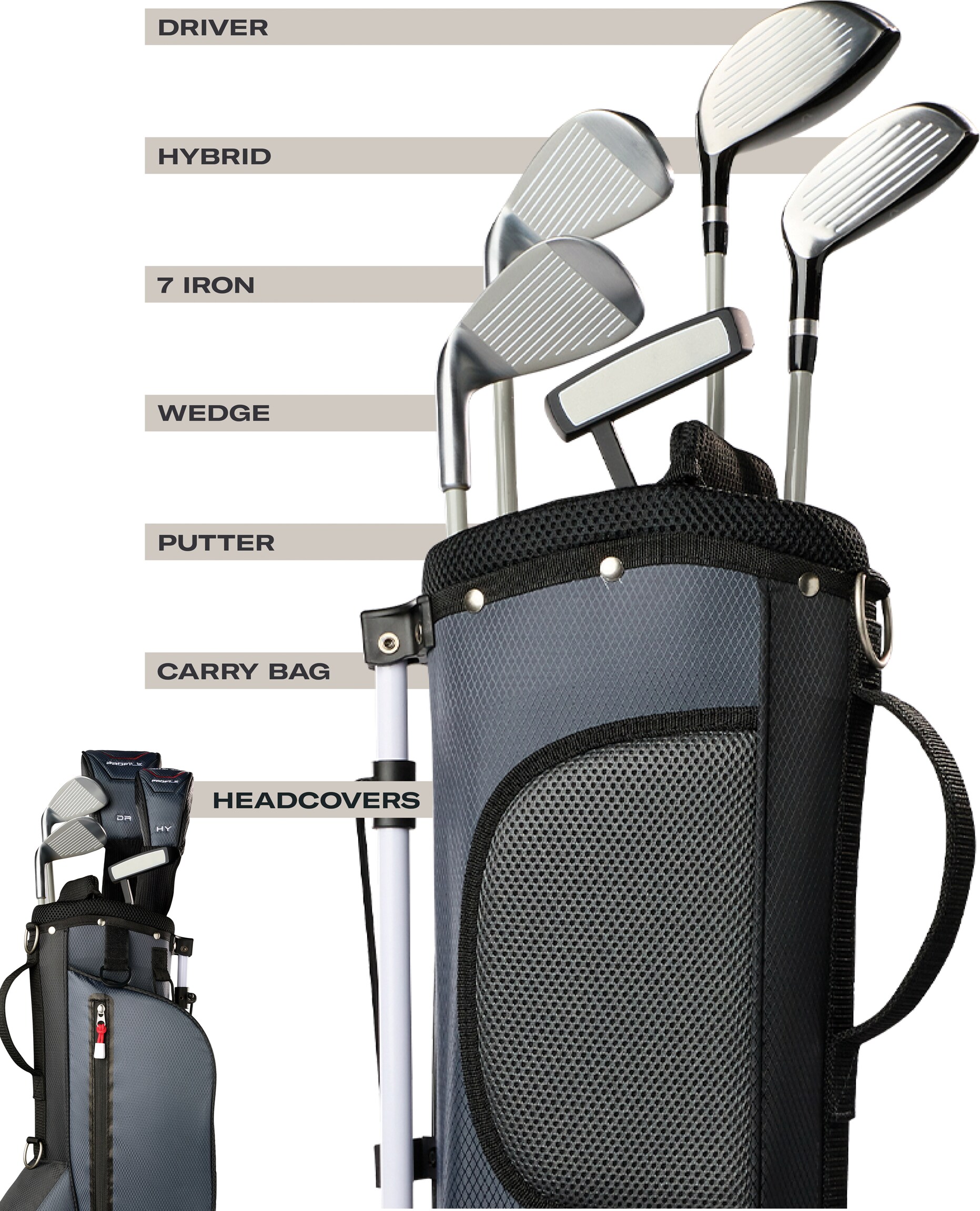 WILSON, PROFILE JR MEDIUM RH SET