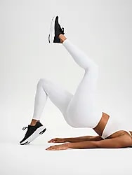 W Soft Fitness Tights - SOFT WHITE Model01 Small1x1