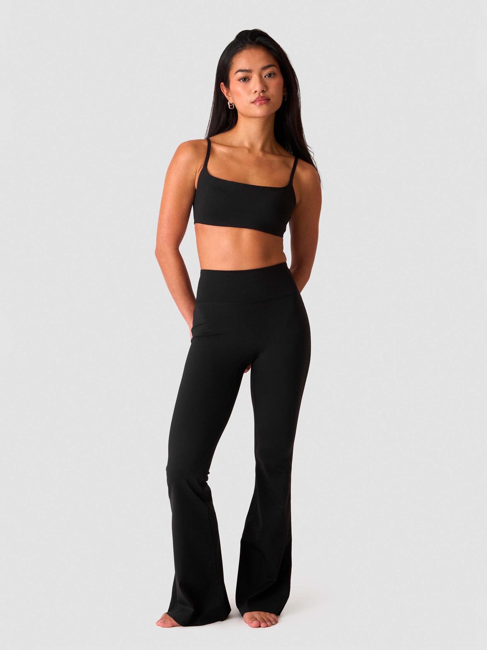 ICANIWILL, NIMBLE NO-RISE FLARED TIGHTS PETIT W