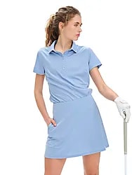 GOLF MESH POLO W - BEL AIR BLUE Model01 Small1x1