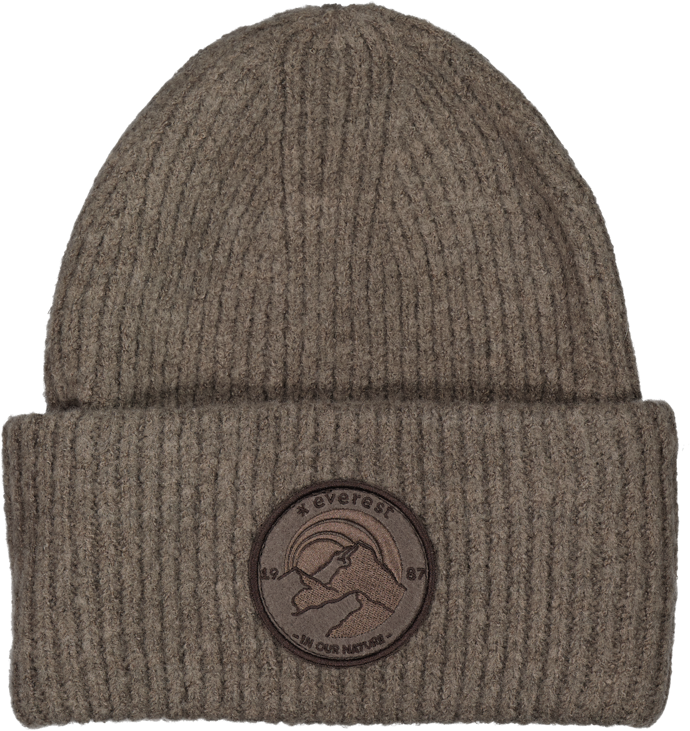 EVEREST, Heavy Knit Badge Beanie