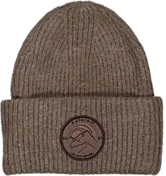 Heavy Knit Badge Beanie - Ash Purple Standard Small1x1