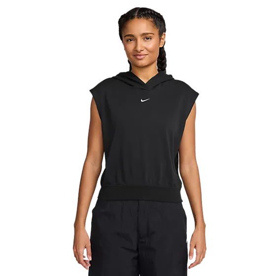 405456101101 NIKE W Sportswear Chill French Terry Sleeveless Cropped Hoodie 405456101101 NIKE W Sportswear Chill French Terry Sleeveless Cropped Hoodie Model01 Detail
