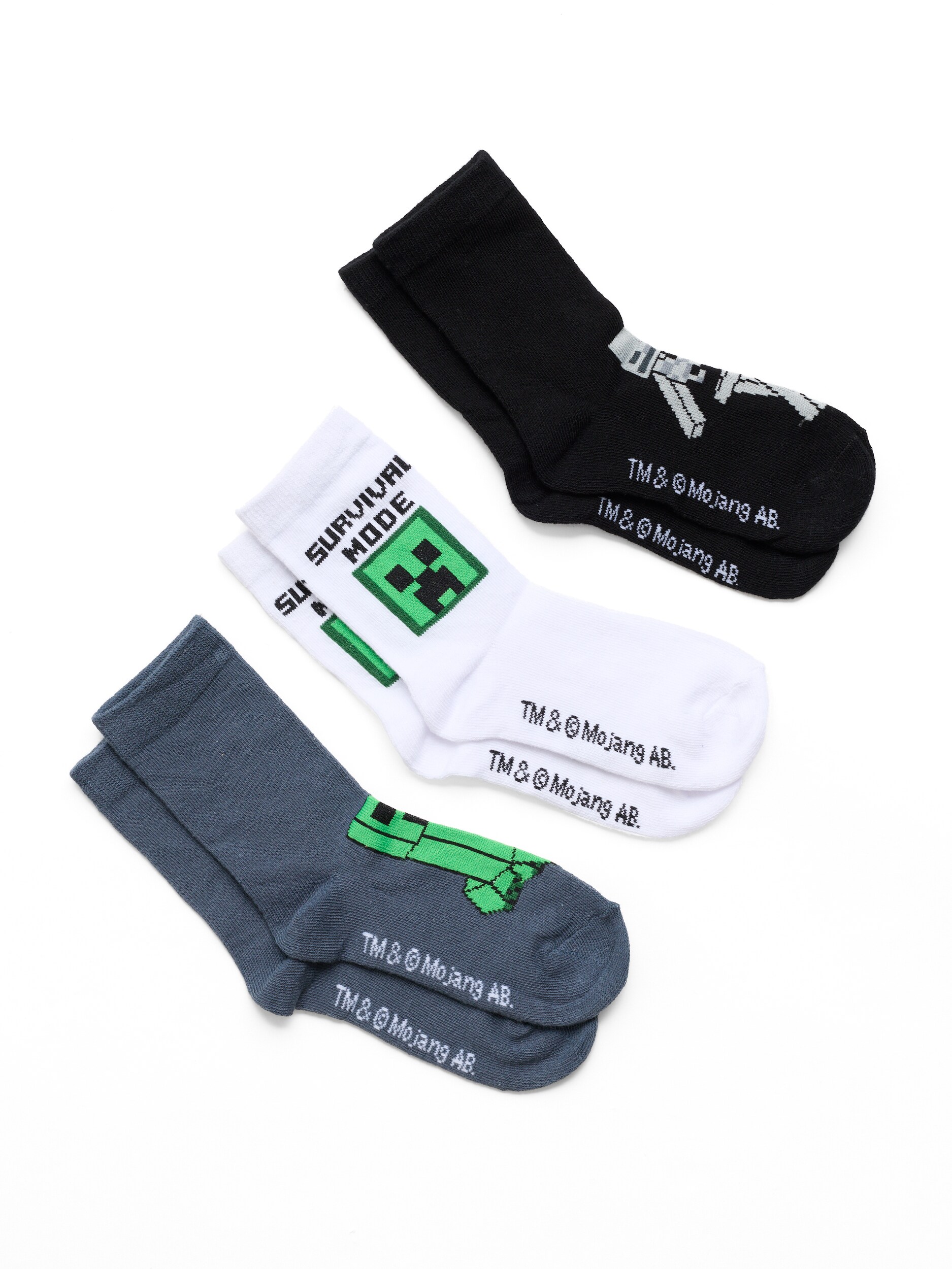 
MINECRAFT, 
MINECRAFT SOCKS 3-PACK, 
Detail 1
