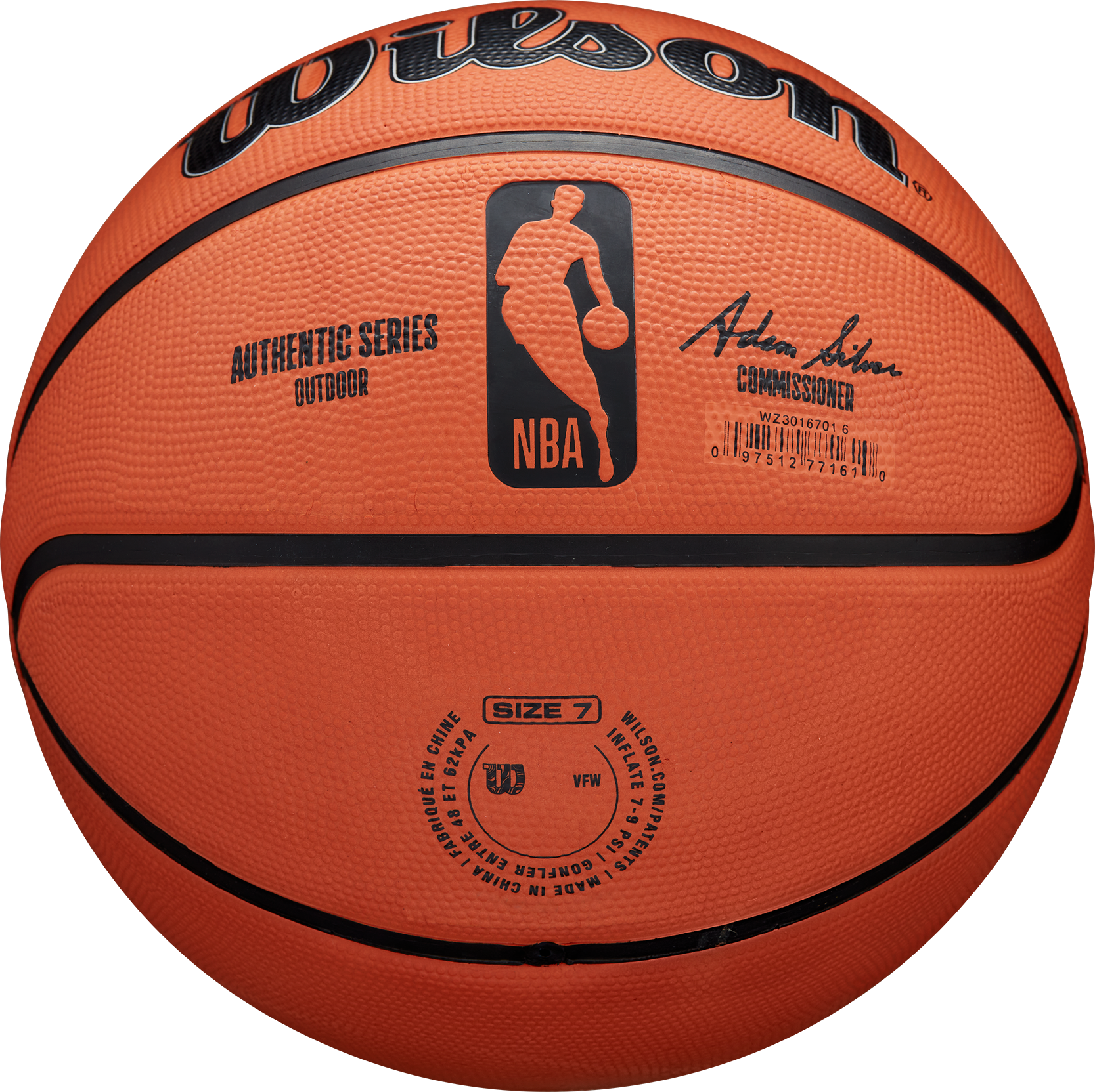 WILSON, NBA AUTHENTIC OUTD BSKT