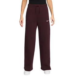 W Nsw Phoenix Fleece Hr Pant Wide 2 - Burgundy Crush Model01 Small1x1