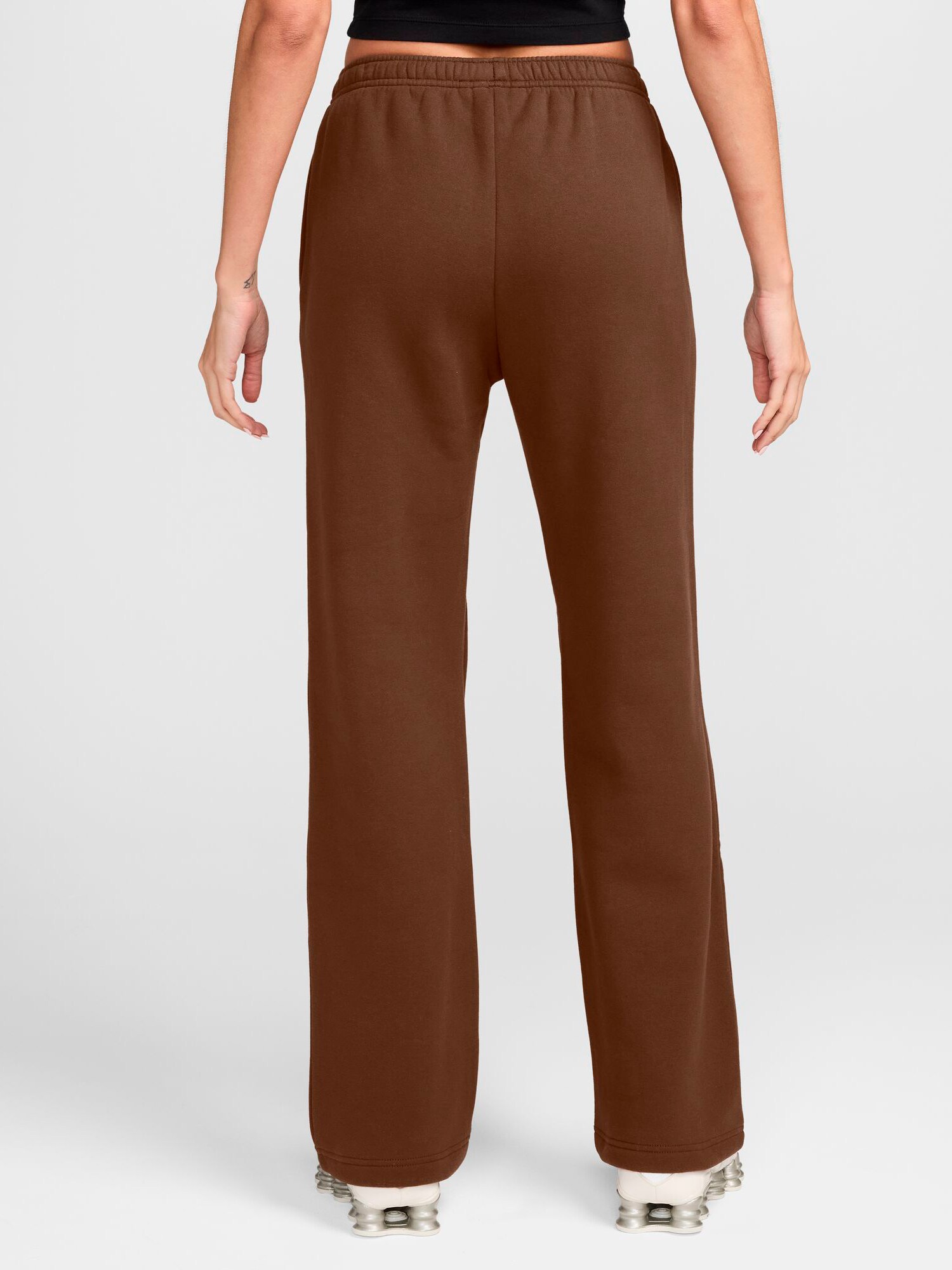 NIKE, W STUDIO FLEECE MID-RISE PANTS