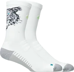 PERFORMANCE RUN CREW SOCK - BRILLIANT WHITE Standard Small1x1