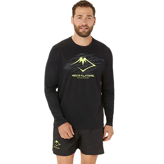 707345102101 ASICS  Fujitrail Logo Ls Top 707345102101 ASICS Fujitrail Logo Ls Top  Model01 Detail