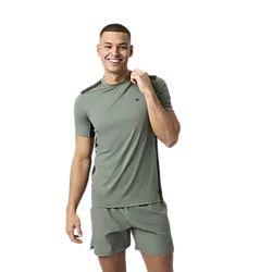 Ace Mesh Panel T-Shirt - Agave Green Model01 Small1x1