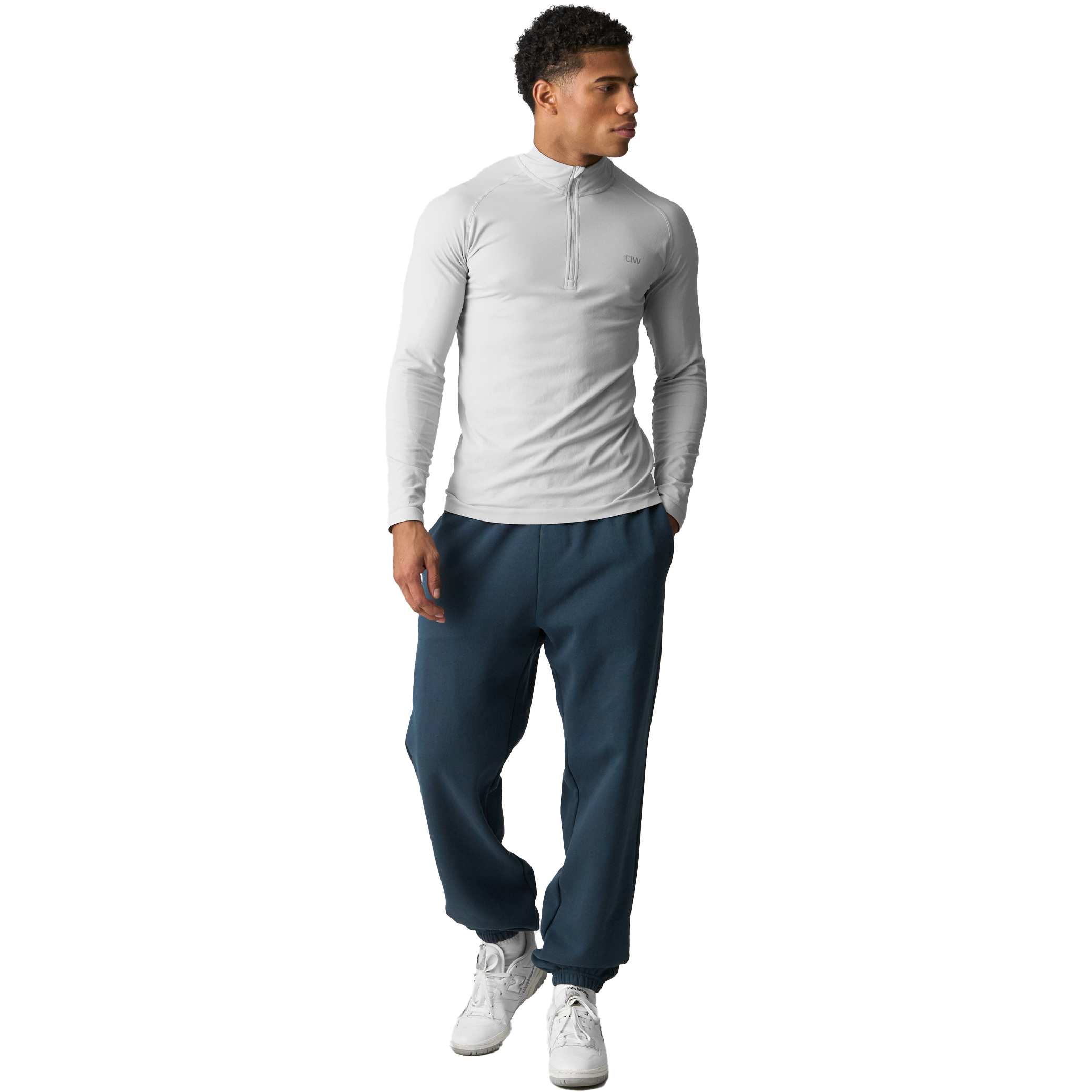 ICANIWILL, M Essential Seamless &frac14; Zip Long Sleeve