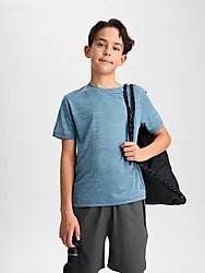 J Func Tee - SMOKE BLUE MELANGE Model01 Small1x1