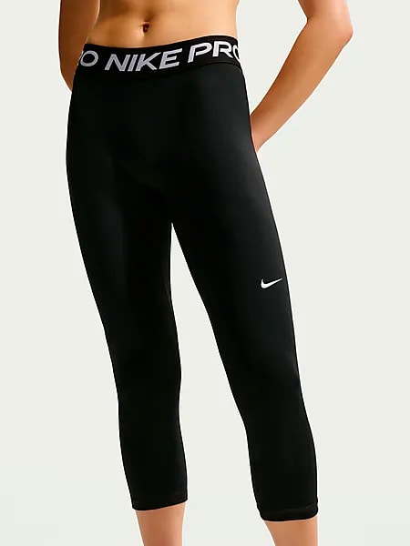 УКОРОЧЕННЫЕ ЛЕГГИ ЖЕНСКИЕ NIKE PRO СРЕДНЕЙ ПОСАДКОЙ