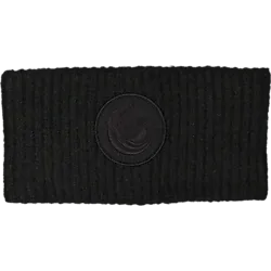 Heavy Knit Badge Headband - Black Standard Small1x1