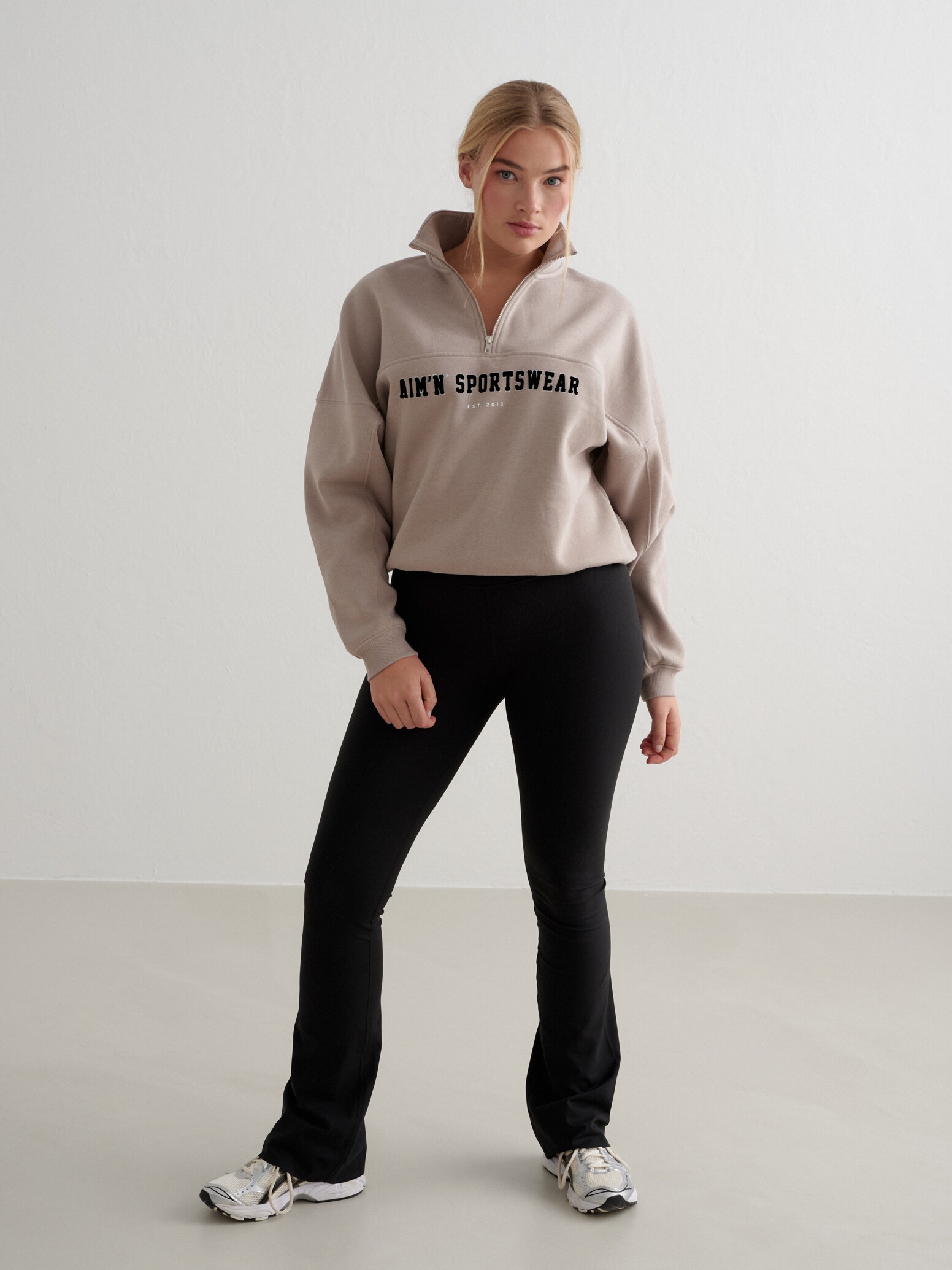 AIM&acute;N, W Varisty Sweat Half Zip