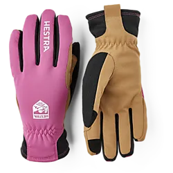 Women's XC Primaloft 5 Finger - Cerise/tan Standard Small1x1