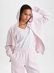 W Core Zip Hood - PASTEL PINK Model01 Small1x1