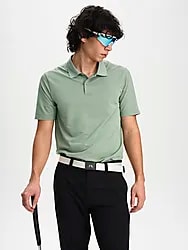 M FUNCTION SEAMLESS POLO SHIRT - LIGHT GREEN Model01 Small1x1