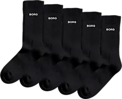 U ESSENTIAL CREW SOCK 5P - BLACK Standard Small1x1