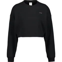 W Everyday Unbrushed Cropped Crew - Black Standard Small1x1