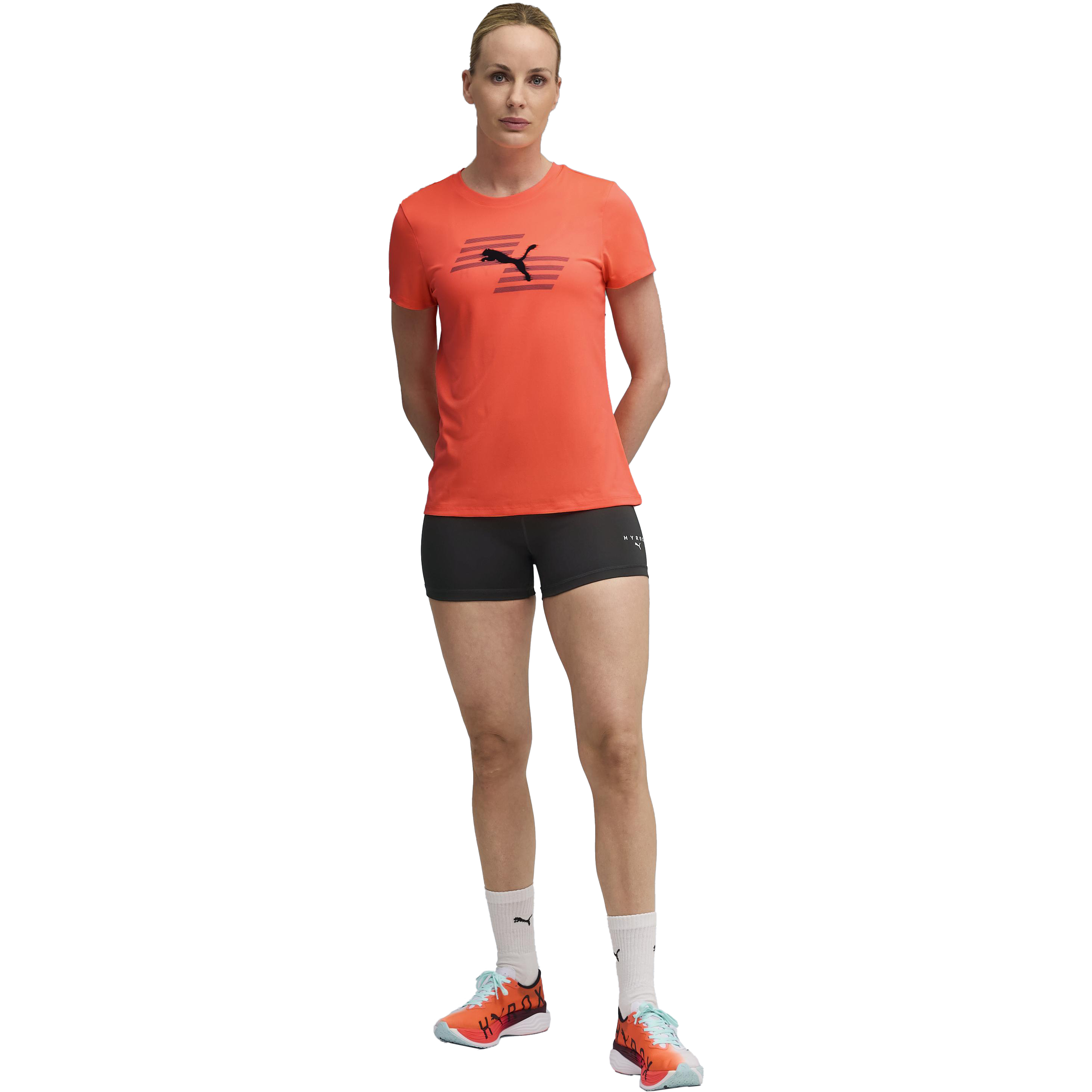 PUMA, W Puma X Hyrox Poly Graphic Tee