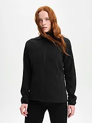 W ZIP FLEECE JACKET - BLACK Model01 Small1x1