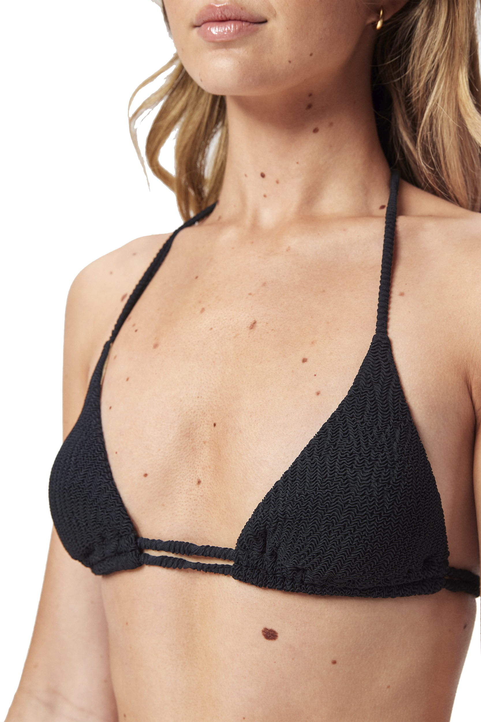 STRONGER, W Textured Triangle Bikini Top