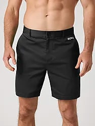 BORG GOLF CHINOS SHORTS - BLACK BEAUTY Model01 Small1x1