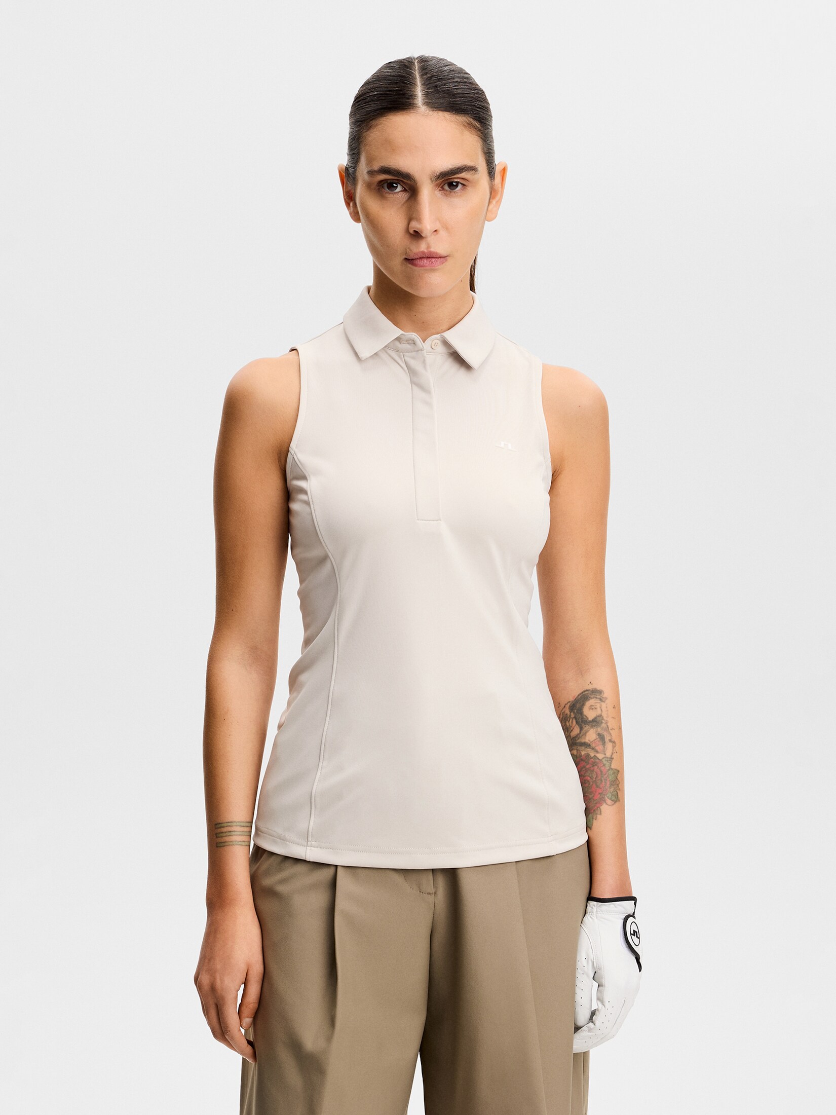 
J LINDEBERG, 
DENA SLEEVELESS POLO, 
Detail 1
