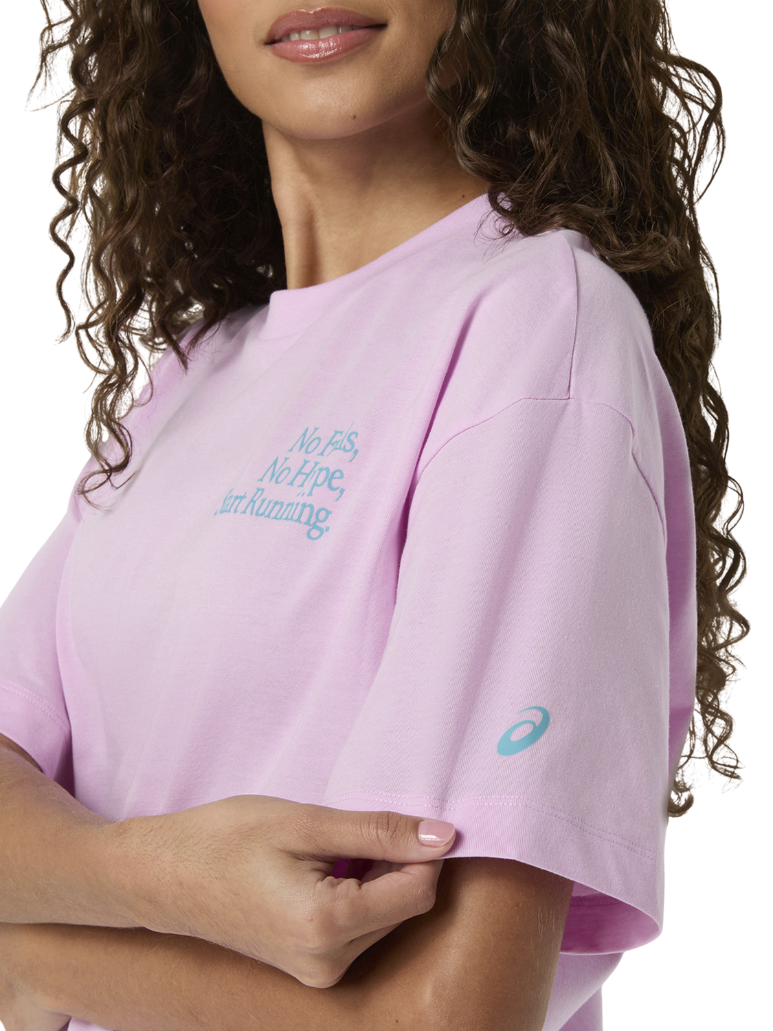 ASICS, W RUNNER MESSAGE GRAPHIC TEE