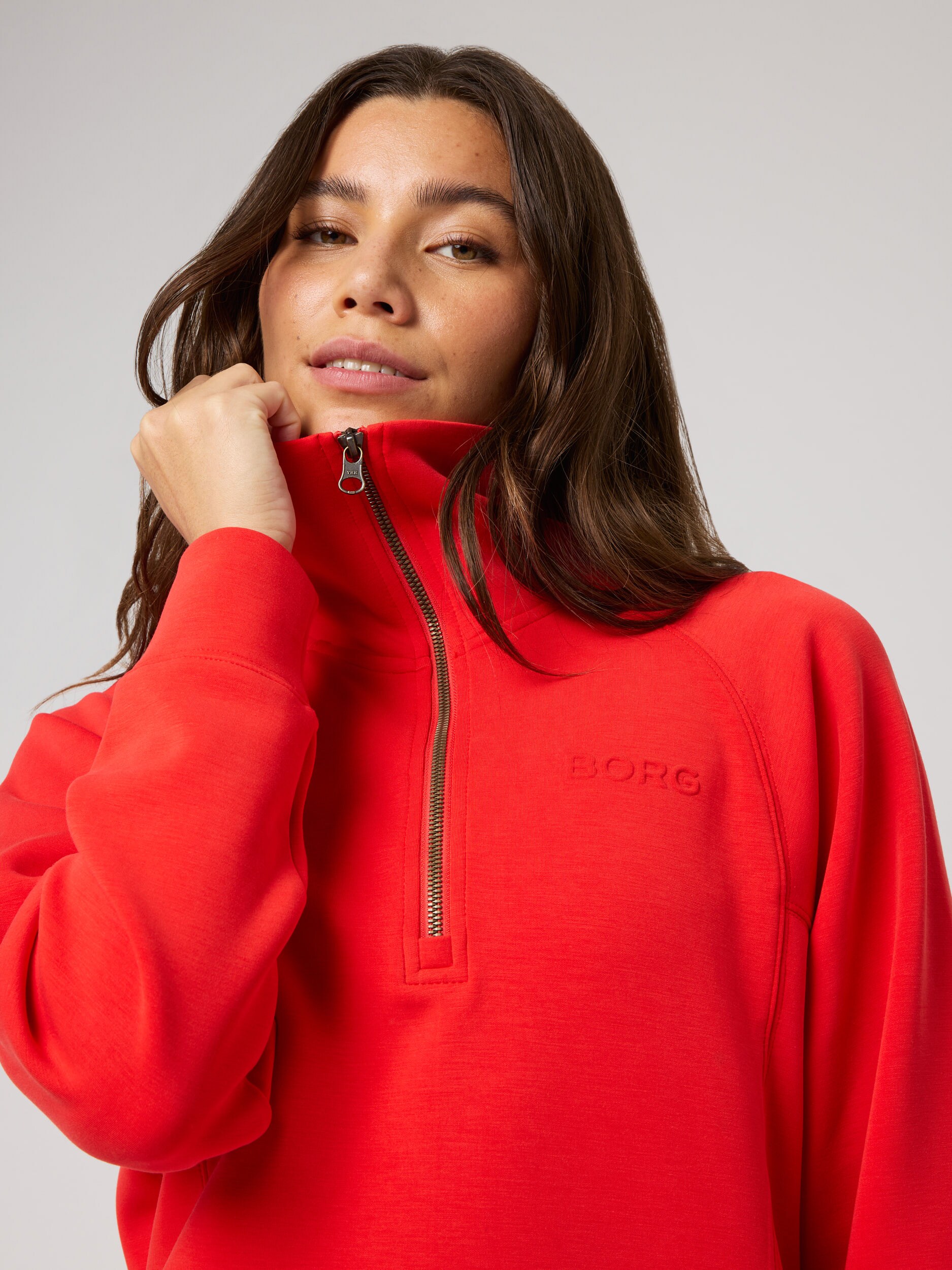 BJ&Ouml;RN BORG, W STUDIO SOFT HALFZIP SWEATSHIRT