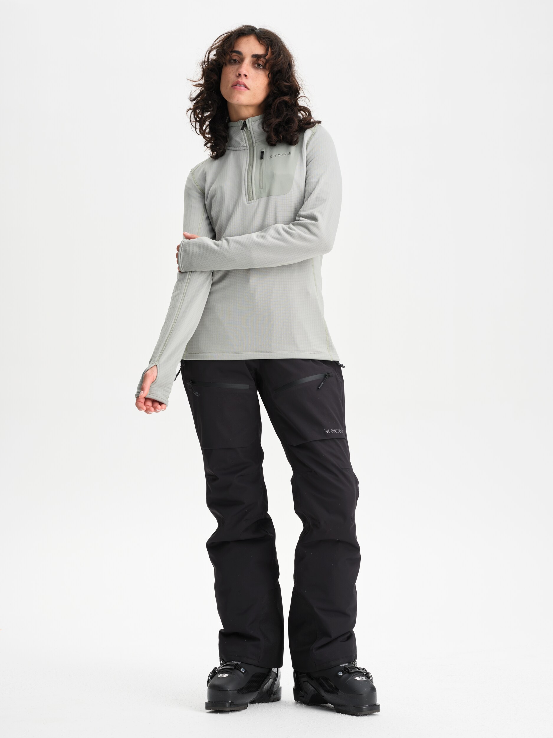 EVEREST, Structured Quarter Zip, Tekninen paita, Naisten