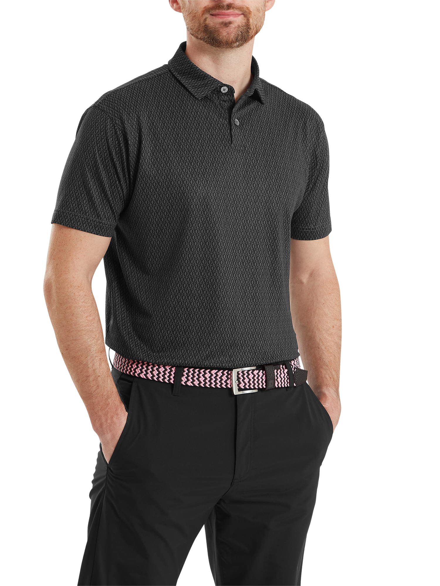 
FOOTJOY, 
MODERNIST GEO PIQUE, 
Detail 1
