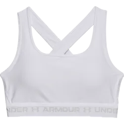 Ua Crossback Mid Bra - White/White Standard Small1x1