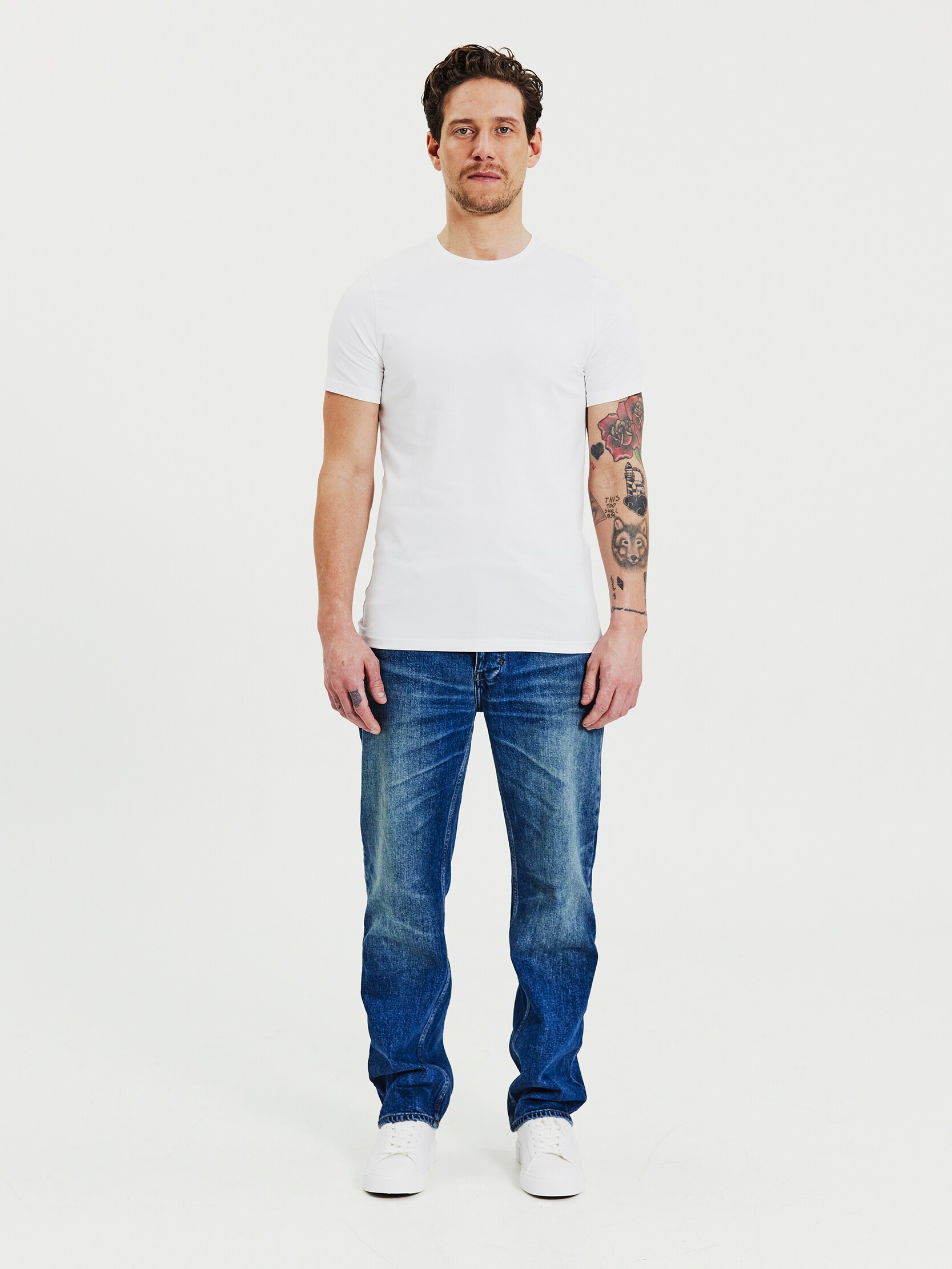 BREAD & BOXERS, M 2 PACK CREW NECK