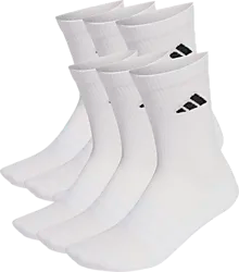 Cushioned Crew Socks 6 Pair Pack - WHITE/BLACK Standard Small1x1